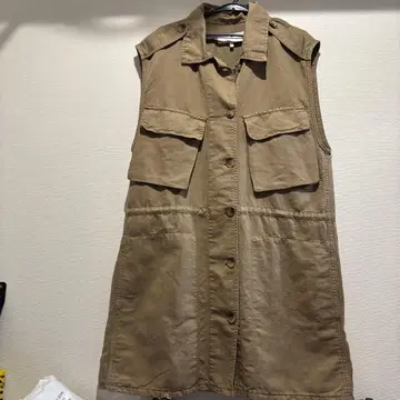 [ SALE ] ZARA 슬리브리스 셔츠 원피스 S 베이지