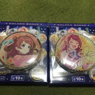 하나미 사키 2종 세트 학원 아이돌 마스터 금 배지 캔뱃지