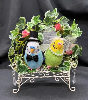 결혼식 웨딩 인형 잉꼬 페어 새 봉제 인형 웨딩