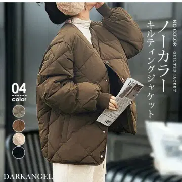 노카라 퀼팅 자켓 브라운 XL
