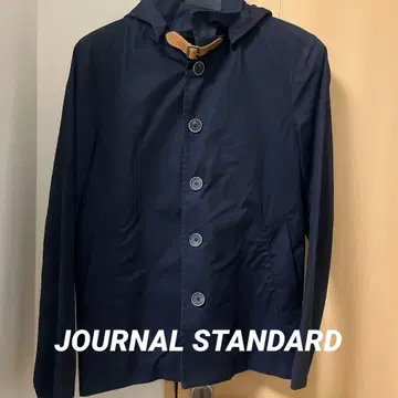 네이비 후드 부착 스텐카라 코트 저널 스탠다드