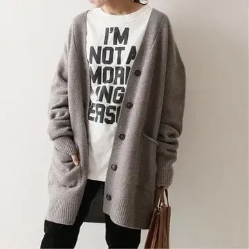 FRAMeWORK 와이드 V넥 가디건 그레이 계열 프레임워크