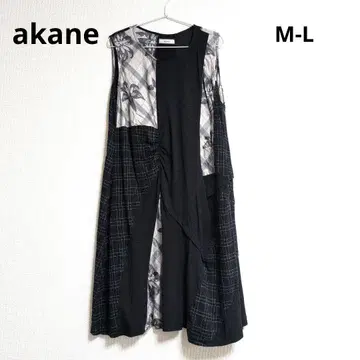 0441 akane 아카네 슬리브리스 롱 원피스 M-L