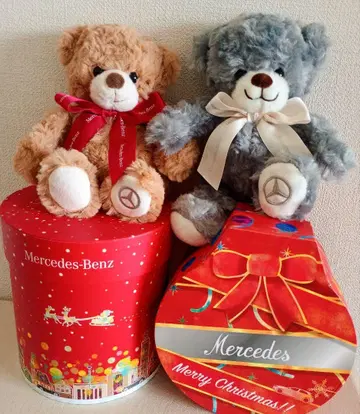 메르세데스 벤츠 곰 봉제 인형 세트 크리스마스