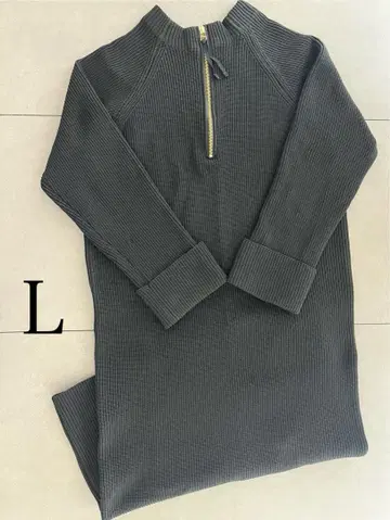 새상품 여성용 하프 지퍼 롱 원피스 L 전후 2way