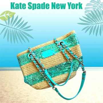 새상품급 케이트 스페이드 반짝이는 카고백 스팽글 바이컬러 리조트
