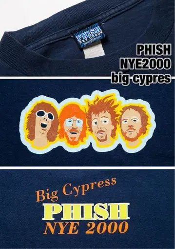 PHISH NYE 2000 밴딩 T셔츠 피쉬 잼 1999 2K