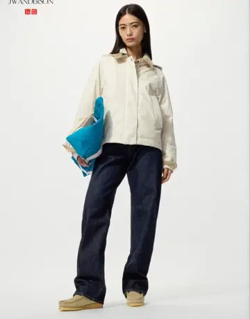 [택 포함 새상품] 유니클로 스트레이트 청바지 긴 길이+ 네이비 24