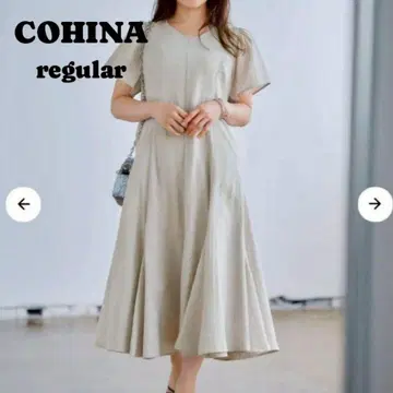 COHINA 바닥 플레어 에어리 원피스 regular 그레이지