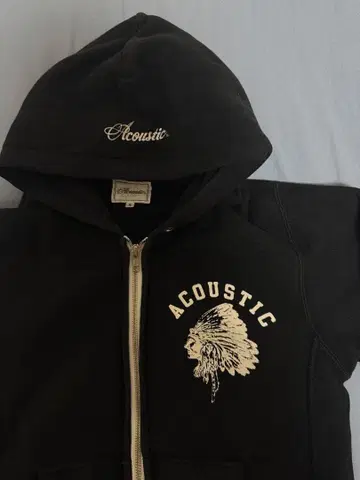 Acoustic 후드티 집업 블랙 S 사이즈