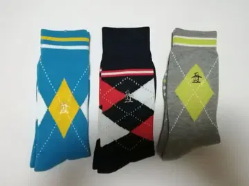 4 미사용 새상품 맨싱 골프 남성용 양말 3족 세트 25~27