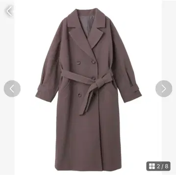 andme 페이크 울 테일러드 트렌치코트 브라운