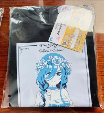 5등분의 신부 후드티 vol.1 나카노 미쿠 블랙 프리 후드티