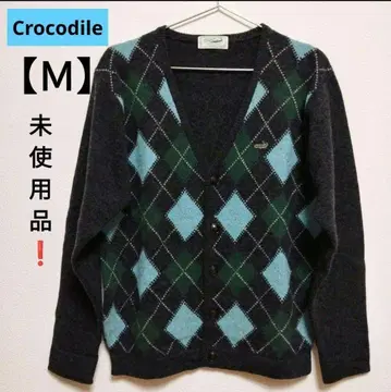 [ Crocodile ] 크로커다일 아가일 V넥 니트 가디건