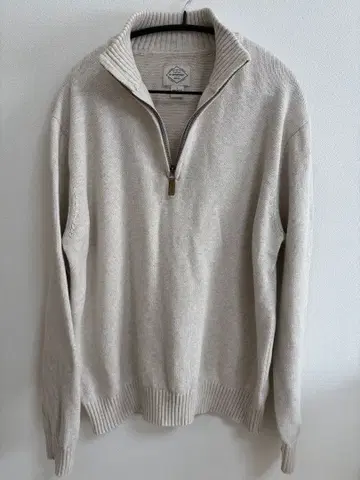 St.JOHN'S BAY 코튼 하프 지퍼 니트 L