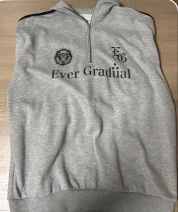 맨투맨 하프 지퍼 상의 그레이