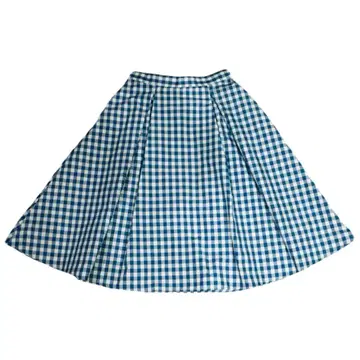 미착용 새상품 Mystrada 플레어 스커트 깅엄 체크 스카이블루