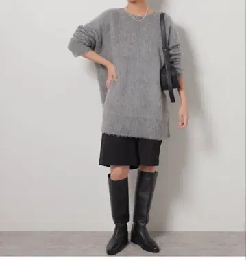 샤기 니트 풀오버