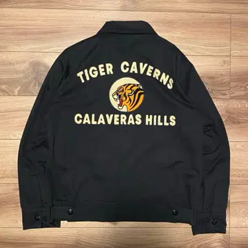 Backers TIGERCAVERNS 블랙 드리즐러 자켓