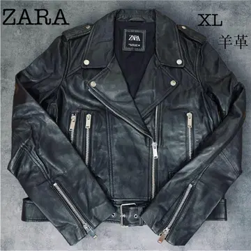 새상품급 레어 사이즈 ZARA 자라 양가죽 라이더 자켓 XL 블랙