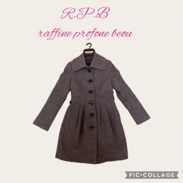 R.P.B. 그레이 울 혼방 피 코트
