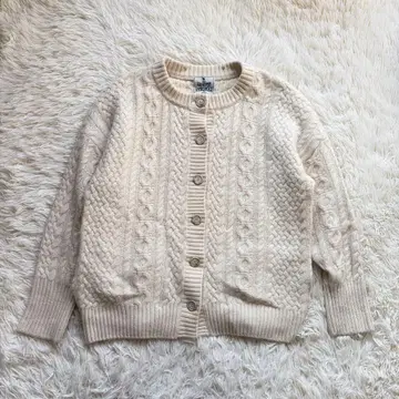 22AW 스픽앤스팬 F 사이즈 해밀턴 케이블 가디건 알파카 혼방