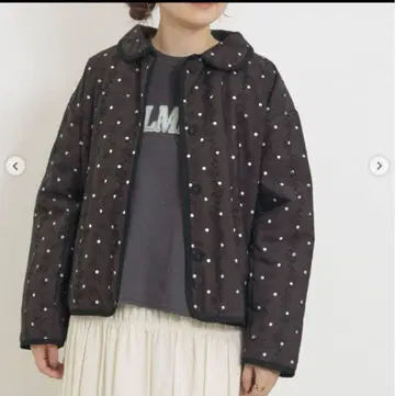 완판 사만사 모스모스 충전솜 꽃무늬 자수 파이핑 자켓 내추럴