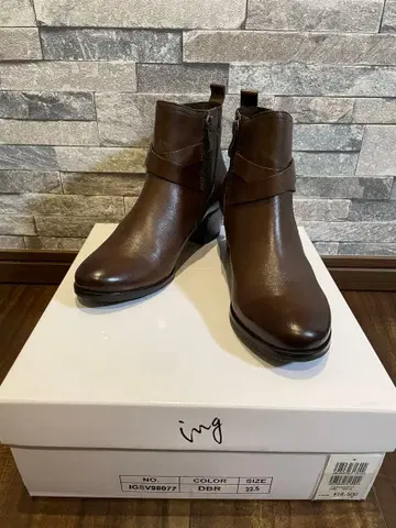 다크 브라운 사이드 고어 부츠 22.5cm