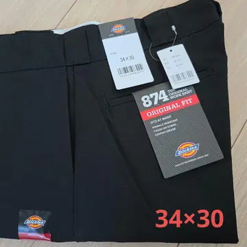 [ 미사용 새상품 ] 디키즈 874 34x30 워크 팬츠 BLACK 블랙