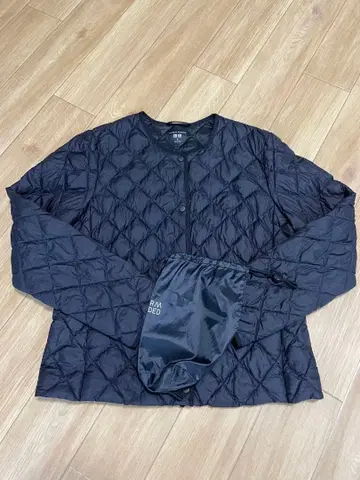 유니클로 퍼프 테크 퀼팅 자켓 웜 패디드 M 블랙