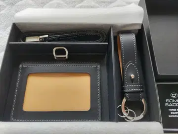 미사용 새상품 SOMES 소메스 안장 ID 홀더 & 넥스트랩 블랙