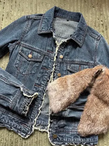 COMME CA ISM 데님 자켓 퍼