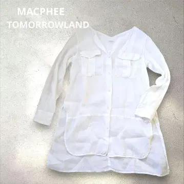 새상품급 [투모로우랜드 맥카피] 린넨 비대칭 롱 블라우스