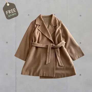 이탈리아제 원단 사용 하프문 캐시미어 혼방 울 가운 코트