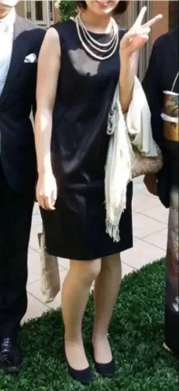 유나이티드 애로우즈 실크 느낌 백산 원피스 드레스