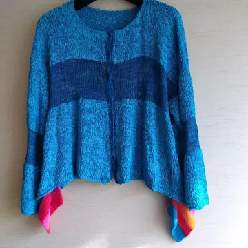 타카소 카즈코 염색 니트 가디건