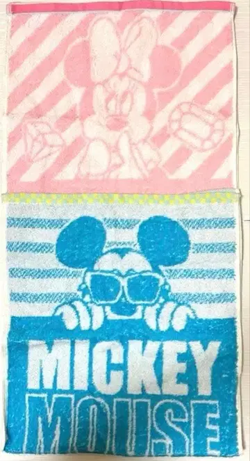 디즈니 페이스 타월 2개 미키 미니