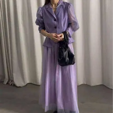 PEPLUM LINE CHIFFON SKIRT SET DRESS