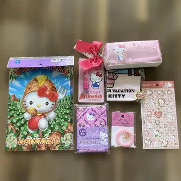 키티 펜 케이스 등 묶음 판매 클리어 파일, 타월 외