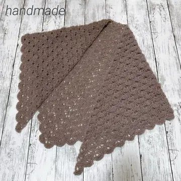 삼각형 숄 스톨 (브라운) 모헤어