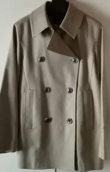 23구 코튼 더블 크로스 숏 트렌치코트