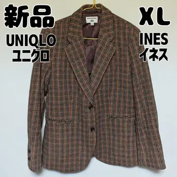 새상품 미사용 유니클로 이네스 테일러드 자켓 XL 브라운