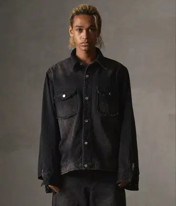 grancy 지퍼 디자인 데님 셔츠 자켓 XL 새상품급