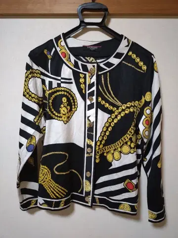 LEONARD 긴팔 셔츠 블랙 화이트 스트라이프