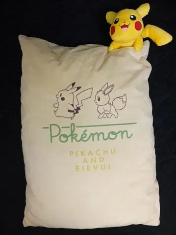 포켓몬 피카츄 이브이 쿠션 봉제 인형 세트