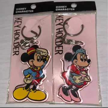 [ 레어 ] 디즈니 미키 미니 키링 스트랩 쇼와 레트로