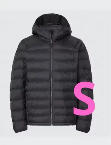 유니클로 울트라 라이트 다운 3D 컷 후드티 블랙 S