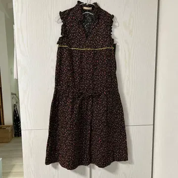 BEAMS 미니 꽃무늬 코듀로이 원피스