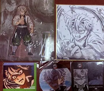 귀멸의 칼날 시나즈가와 사네미 기둥전 아크릴 스탠드 색지 코스터