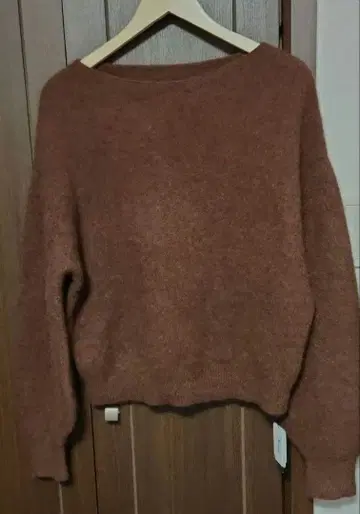 브라운 라쿤 돌먼 니트 스웨터 F 사이즈